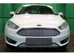 Защита радиатора Ford Focus III рестайлинг 2014- chrome низ