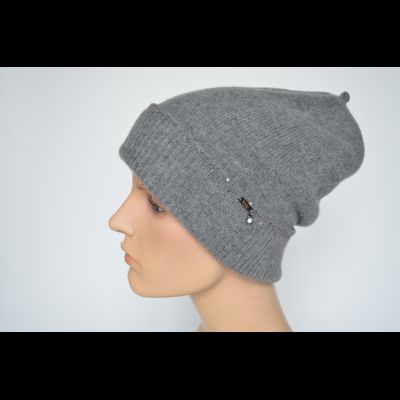 Шапка Vizio 1401 CRY серая двухсторонняя кашемир