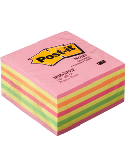 Блок-кубик Post-it куб 2028-NP, 76х76, неон розовый (450 л)