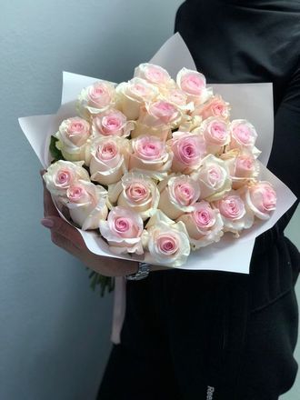 Букет розовых роз 50-60 см (КОНСТРУКТОР)