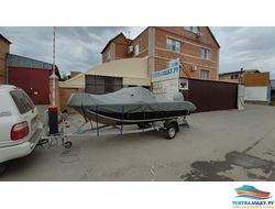 Тент на лодку ВОЛЖАНКА 5.0 FISH- 2020 (с леерами на носу)