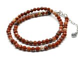 Чокер из яшмы красной шарик гр.4,5мм, 38см