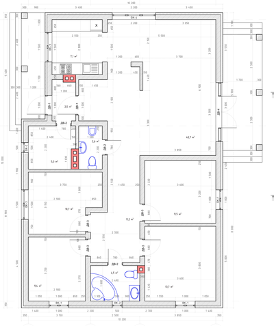 Одноэтажный дом с четырьмя спальнями 145м² (S12)