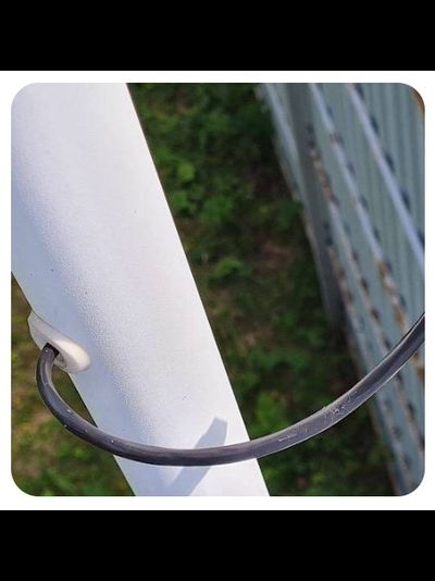 BOXFORCAM Труба с фланцем 100 см. для крепления уличных модемов, элементов слаботочного оборудования систем безопасности, интернет вещей, IT (чёрная/белая)