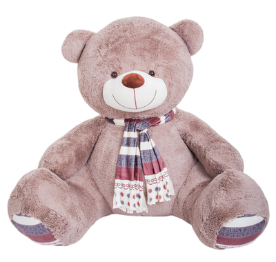 Гигантский плюшевый медведь 240 см кофейный Барни