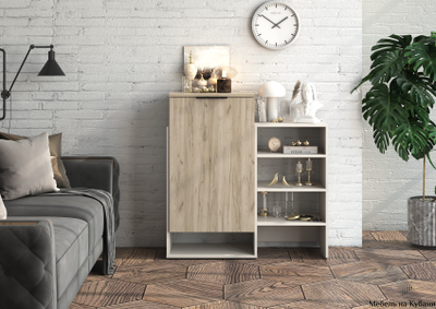 Бохо ТМ-001 тумба-комод Дуб Крафт Серый/Кашемир