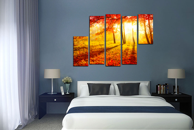 Модульная картина "Золото природы"