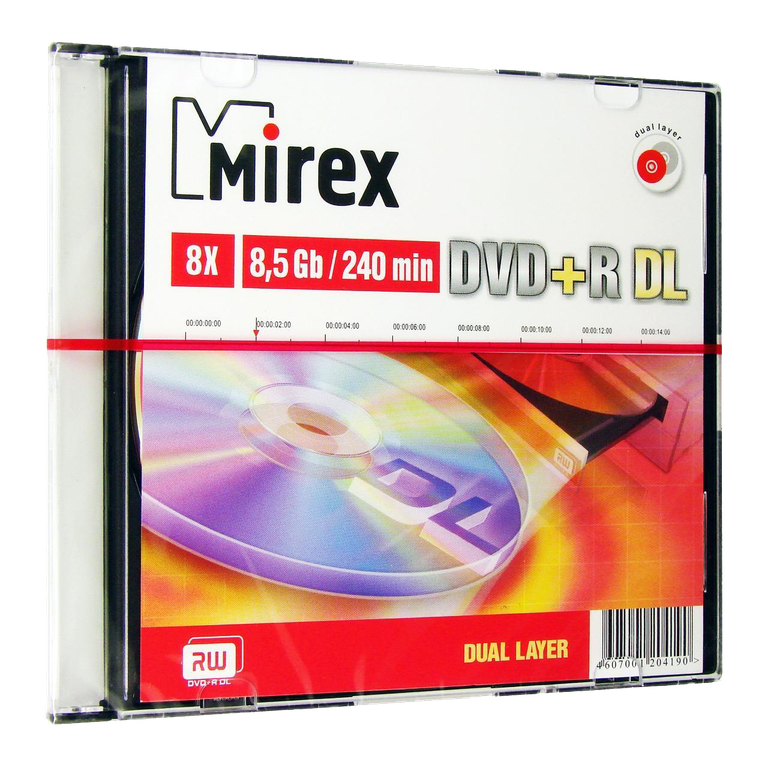 Диски - Диск Mirex DVD+R Dual Layer 8.5Gb 8x 240 min video