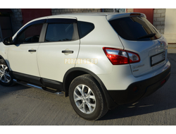Пороги труба с проступью d76 для Nissan Qashqai (2008-2013)