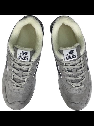 New Balance 574 Grey Blue с мехом