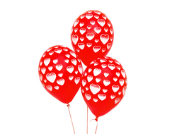 Гелиевые шарики "Сердечки"