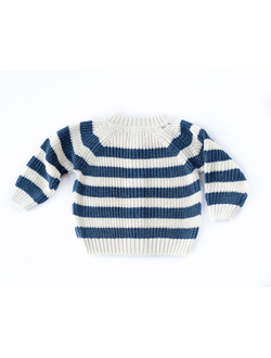 Кардиган молочный/синий