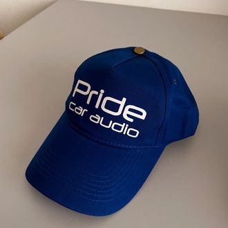 Бейсболка синяя с логотипом Pride car audio