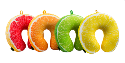 Дорожная подушка-подголовник антистресс "Лимон"