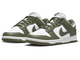 Оригинальные зеленые найки Кроссовки Nike Dunk Medium Olive бело-зеленый DD1503-120 купить
