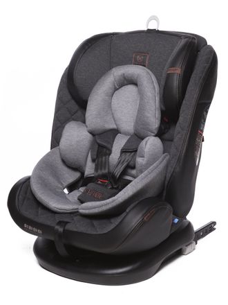 Автокресло Baby Care Shelter 0-36кг, IsoFix, поворотная база 360, Eco LIght Grey Cotton