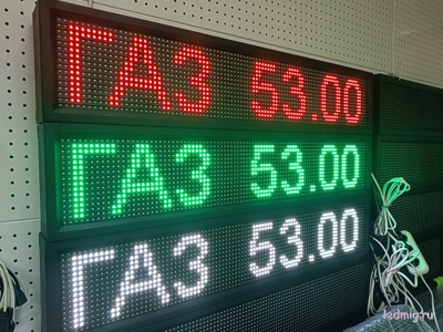 Электронное табло для АЗС 210*1010mm (красный)