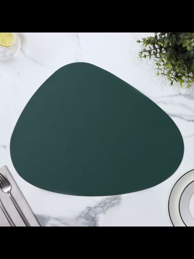 Салфетка сервировочная  45*35 см, цвет зеленый, искусственная кожа