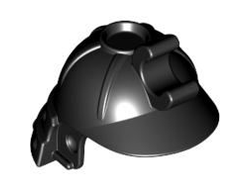 Minifigure, Headgear Helmet Ninja / Samurai with Clip and Long Visor, Black (98128 / 6022242 / 6292947 / 6401207)