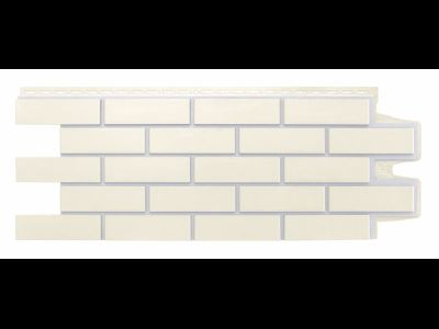 Фасадная панель "Клинкерный кирпич", цвет пломбирный, серия премиум