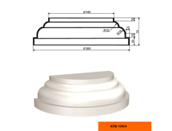 Основание к фасадной полуколонне LEPNINAPLST КЛВ-155/4 HALF