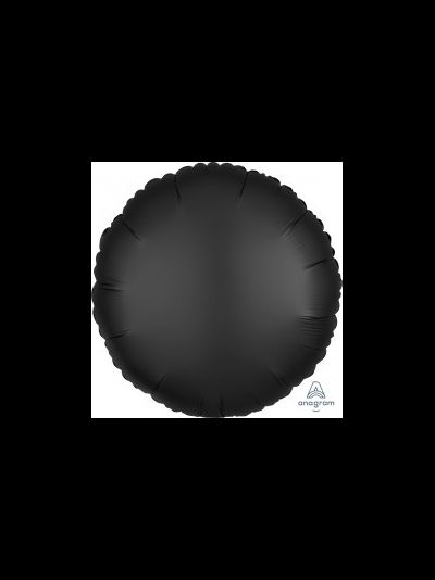 Фольгированный шар с гелием "Круг черный " 46см