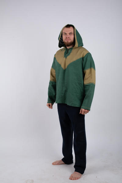 Рубаха с капюшоном "Викинг" из льна