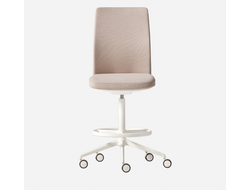 Высокий стул Esitt с синхронизатором и мягкой спинкой белое основание