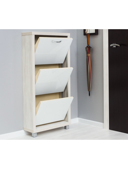 Обувница Айрон-3 (фасад стекло Белое)