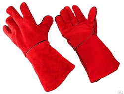 Краги красные замшевые длинные PORTWEST 10/120 РОСТОВ