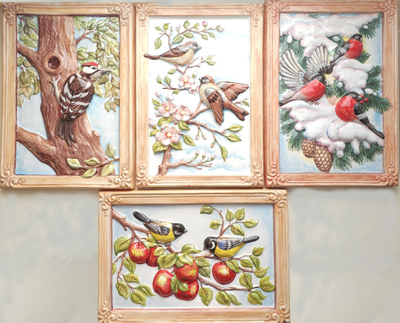 Синички (панно)