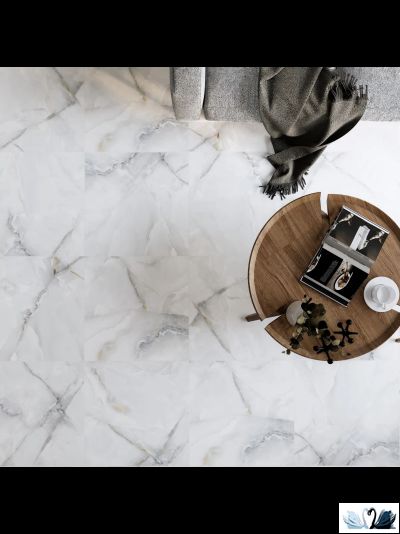 Керамогранит Eurotile Оникс Грис 60x60 см, глянцевый, светло-серый