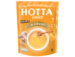 Тайский имбирный чай мёд Манука  HOTTA Ginger with Manuka Honey  (140 гр/10 саше)