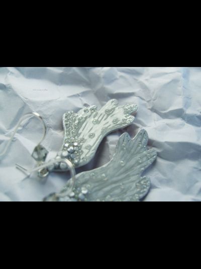 "Крылышки Облачной Феи", серьги в стиле фэнтези