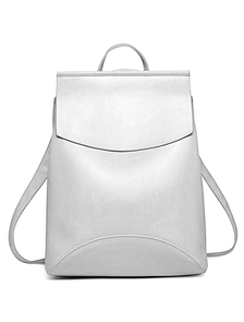 Кожаный женский рюкзак-трансформер белый