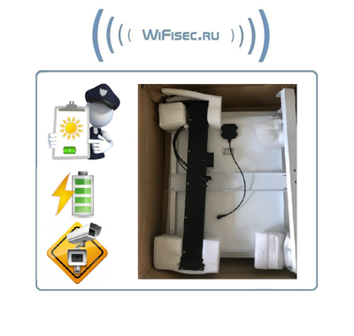 Солнечная панель с аккумуляторами для питания электронных устройств напряжением 12 В и обеспечения автономной работы в уличных условиях, 60 А/ч