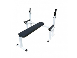 Скамья горизонтальная с регулируемыми стойками и подстраховкой под штангу Sport-Ta купить в Воронеже