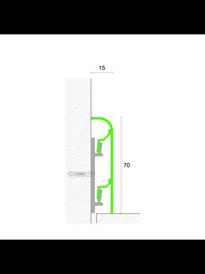 Заглушки из ПВХ для плинтуса Profilpas серия 97 пара