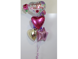 Сет из фольгированных шаров"Нappy Birthday"