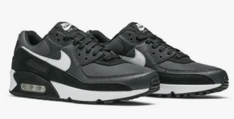 Air Max 90 Essential Black White (Экокожа) новые
