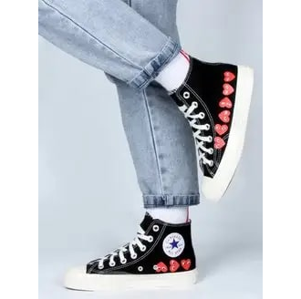 Кеды Converse Play Comme Des Garçons Love черные