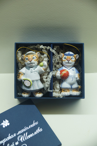 Комплект ёлочных игрушек "Спортивные тигрята"