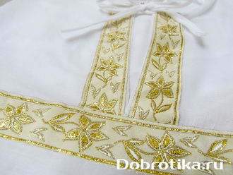 Воздушная рубашка (платье) для крещения девочки