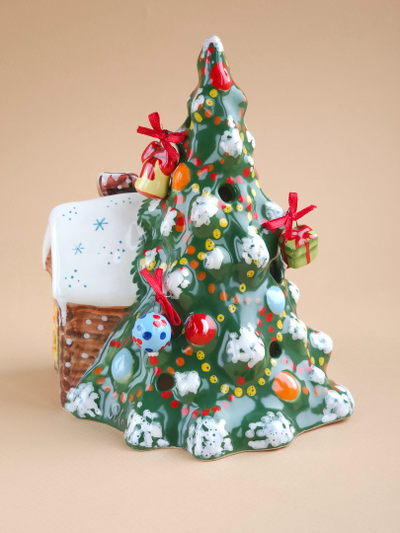 Ёлочка с подарками (подсвечник)