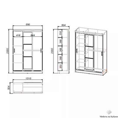 Томас шкаф-купе белый