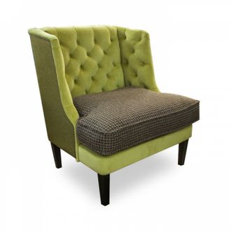 Кресло Амати в зеленой рогожке.