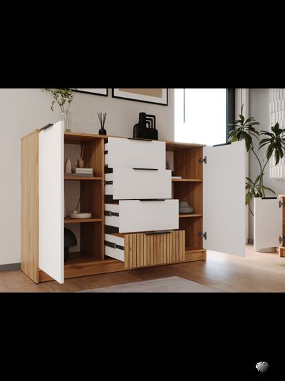 Ивис Комод КМ-002 Дуб Крафт золотой / Белый