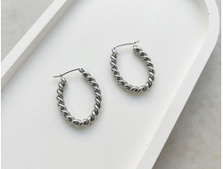 Серьги овалы витые