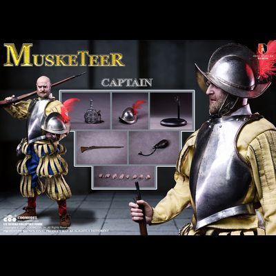 Испанский мушкетер-сержант (медно-никелевая версия) - КОЛЛЕКЦИОННАЯ ФИГУРКА 1/6 Series of Empires Spanish Conquistadors Nickel Silver Edition MUSKETEER SERGEANT (SE138) - COOMODEL