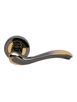 Дверные ручки Morelli Luxury ERICA NNK Цвет - Черный никель/золото 24К